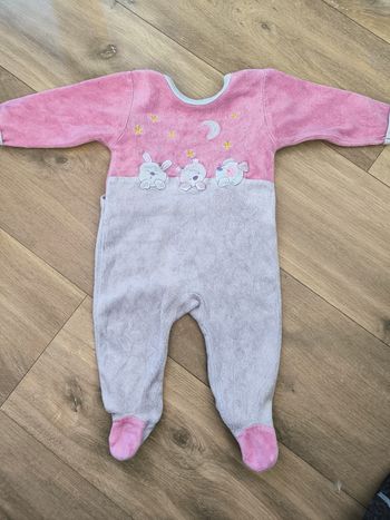 Pyjama en velours fille 3 mois Nuit d'étoiles