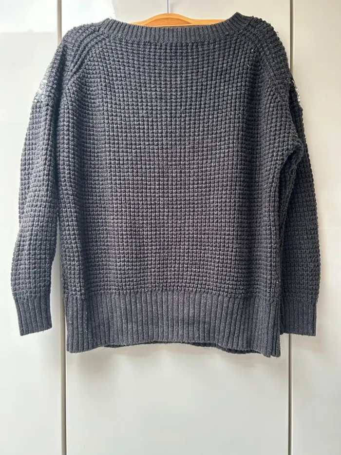 Pull gris col en sequins Guess - Taille XS - photo numéro 3
