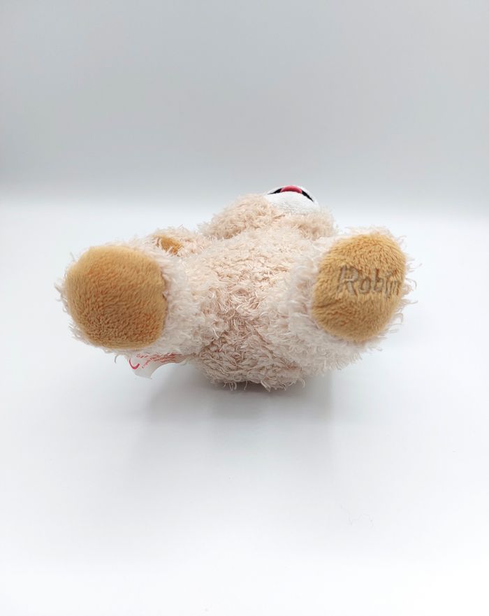 Peluche ours beige blanc ROBIJN tire la langue 23 cm nom Cajoline Belgique Pays-Bas - photo numéro 5