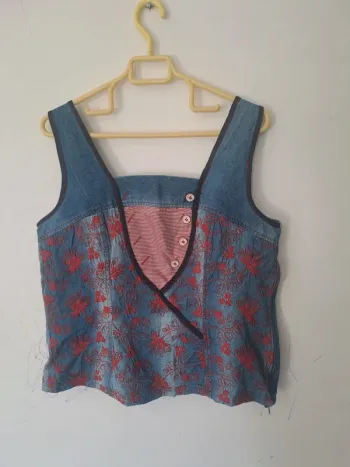 Top vintage en jean S.Quise