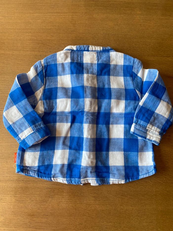 Chemise à carreaux bleu et blanc - photo numéro 2