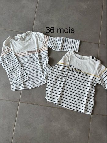 Hauts manches longues rayées 36 mois TAO 