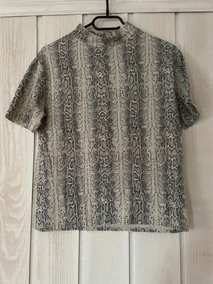 T-shirt MC peau de serpent - Zara - 13/14ans