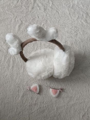 Cache-oreilles blanc pour femme