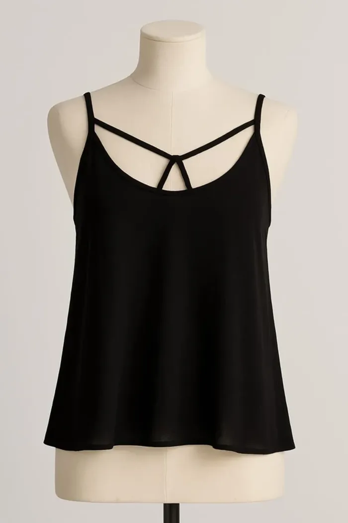 Débardeur voile non transparent noir Taille XL - photo numéro 2