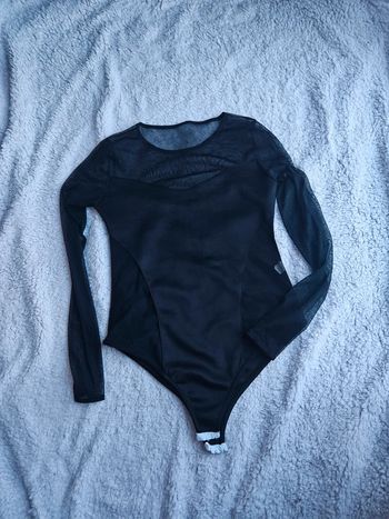 Body Manche longue Noir et transparent