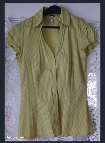 Chemisier Cache Cache, taille 2, vert clair
