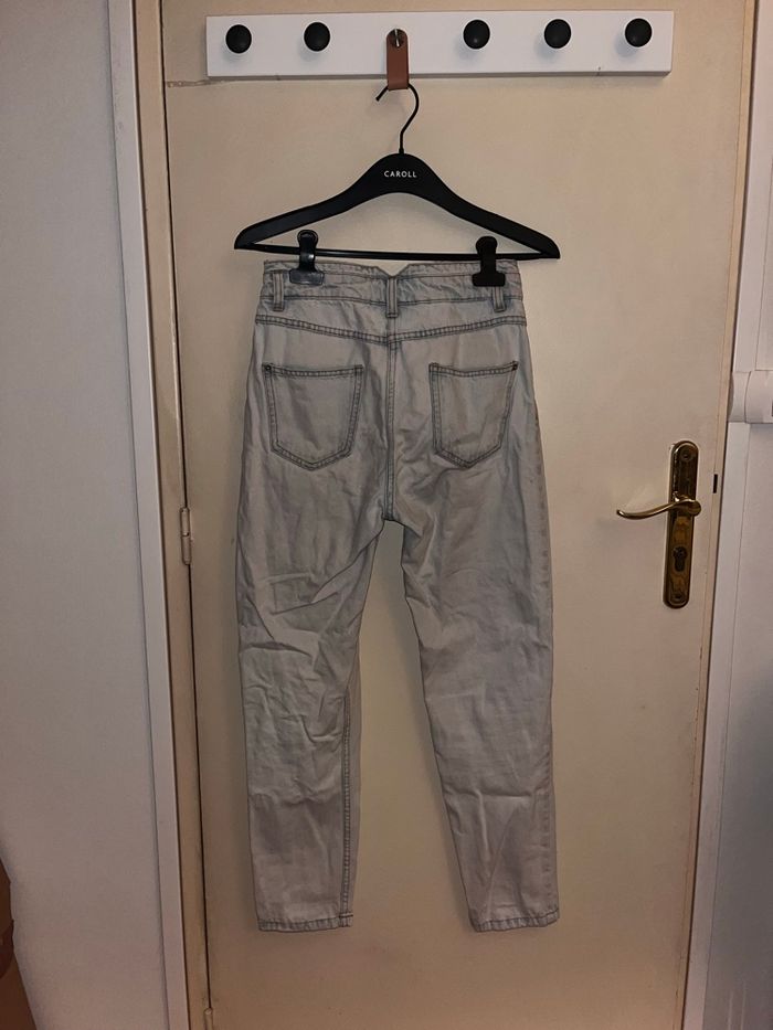 Jean mom bleu ciel/blanc - photo numéro 3