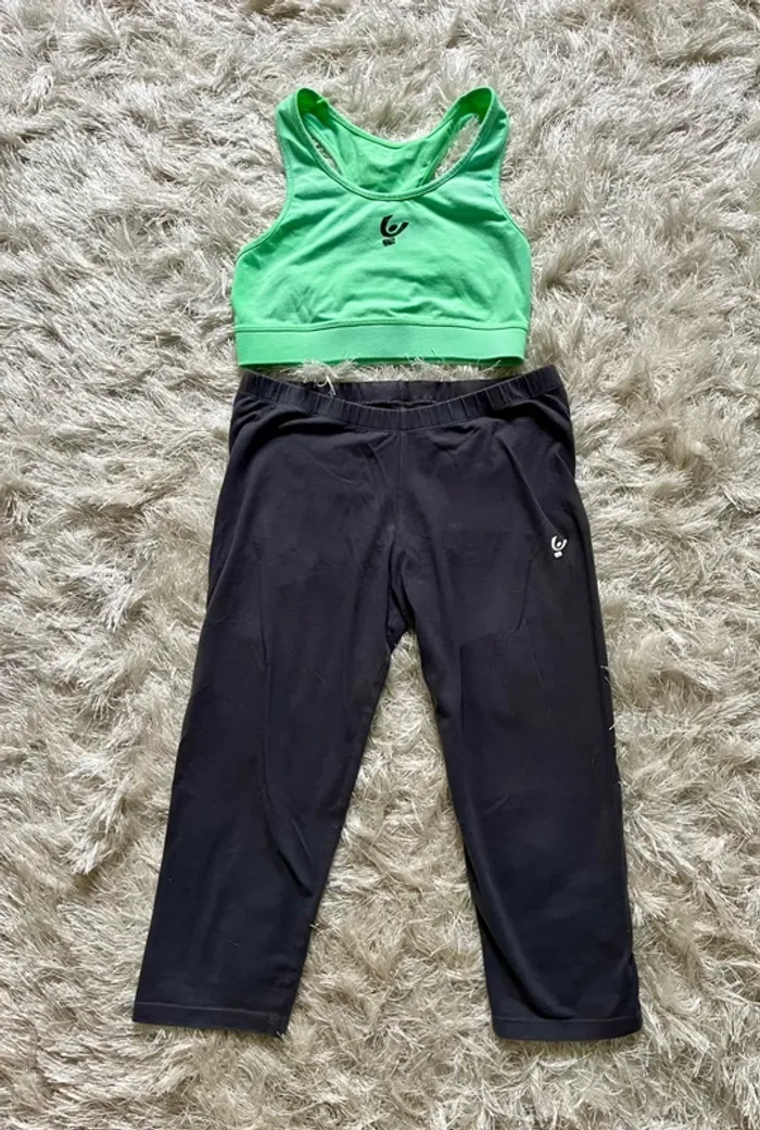 Ensemble sport brassière leggings 3/4 Zumba S/M