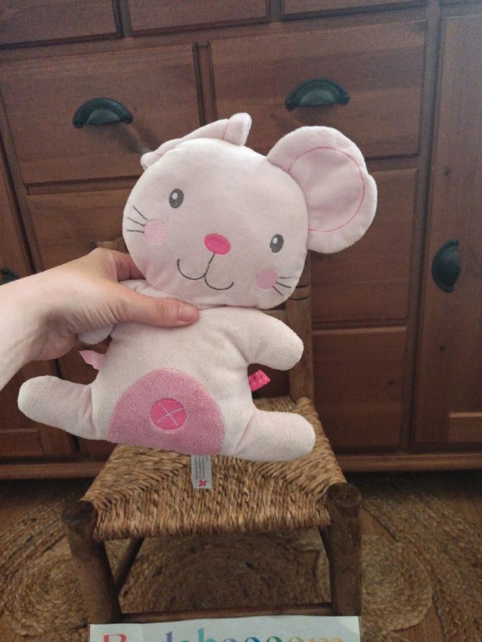 peluche souris rose nicotoy tbe - photo numéro 5