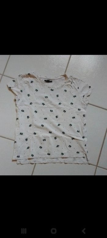 T-shirt fille blanc motif licorne Kiabi