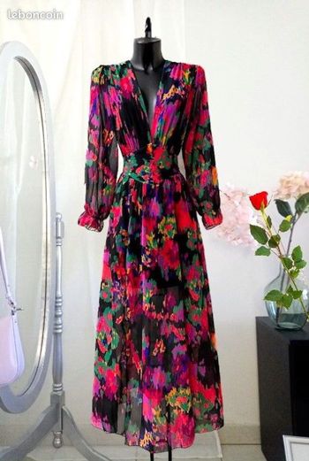 Robe longue multicolore