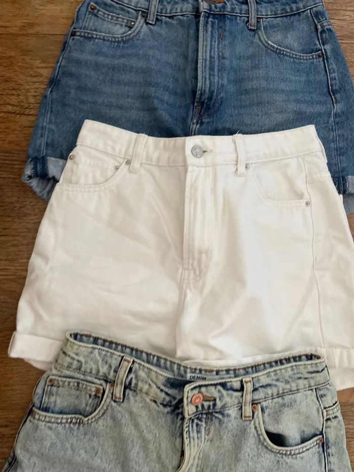 Lot de 5 shorts en jean Bershka 38 - photo numéro 4