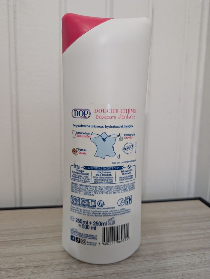 Gel douche DOP douceur d'enfance parfum cookie maxiformat 500 ml - photo numéro 2