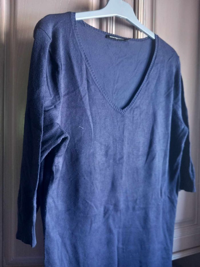 Pull tunique bleu marine T2 Monoprix - photo numéro 2