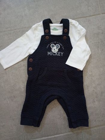Salopette bleu Mickey 3 mois