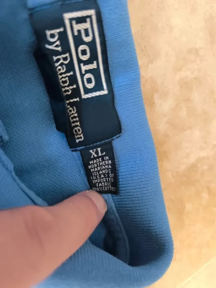 Polo Ralph Lauren homme taille XL Bleu logo rouge excellent état - photo numéro 5