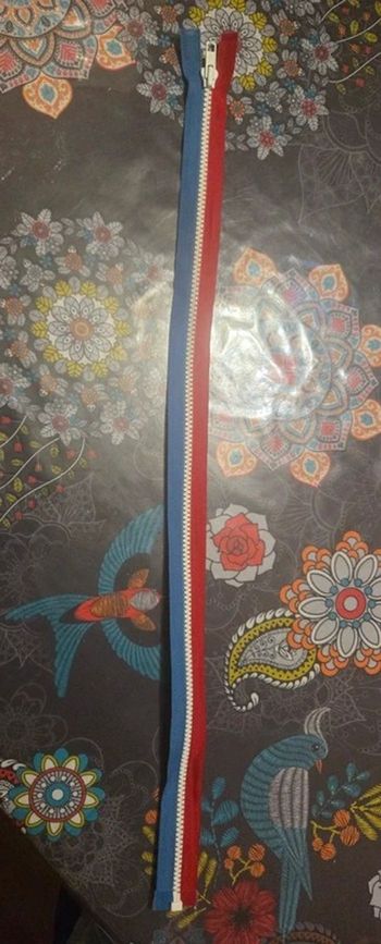 1 Fermeture séparable 60 cms tricolore