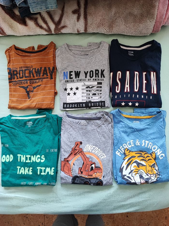 Lot 12 hauts manche longue garçon 12 ans