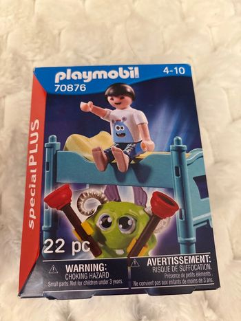 Playmobil chambre de garçon et monstre