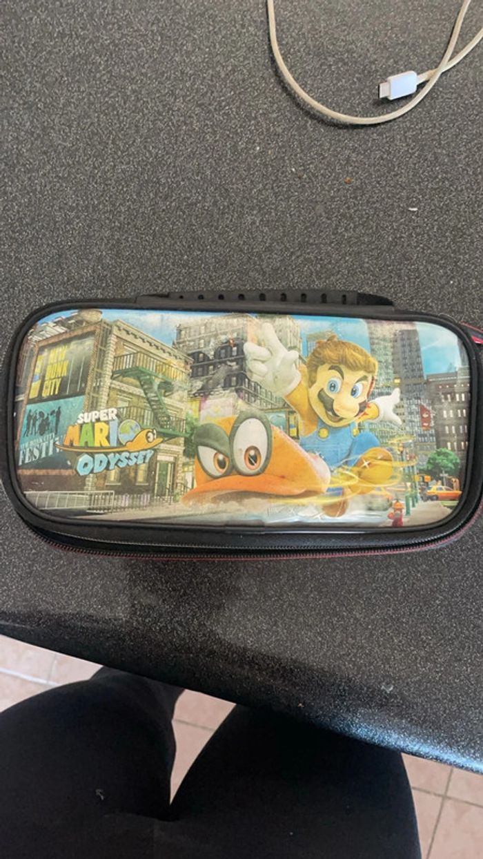 Pochette rangement switch Mario