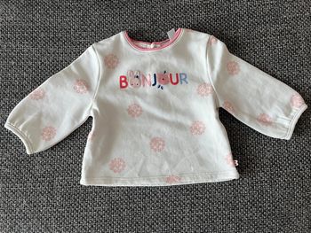 Sweat fille Bonjour
