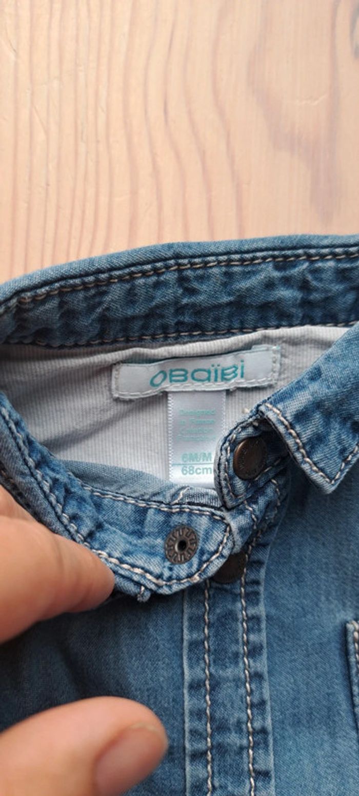 Chemise en jean 6 mois - photo numéro 2