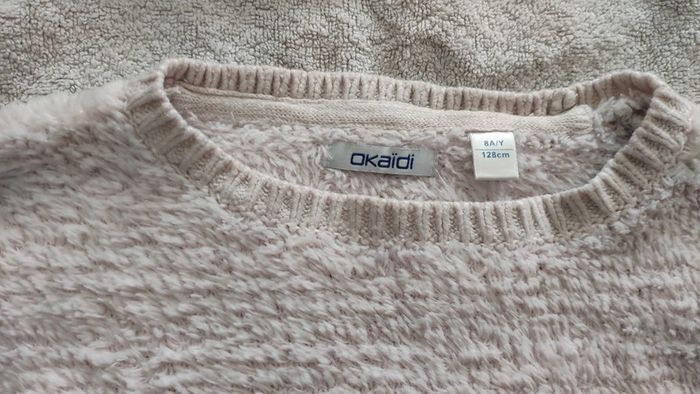 Pull blanc love épais blanc okaidi 8 ans - photo numéro 3