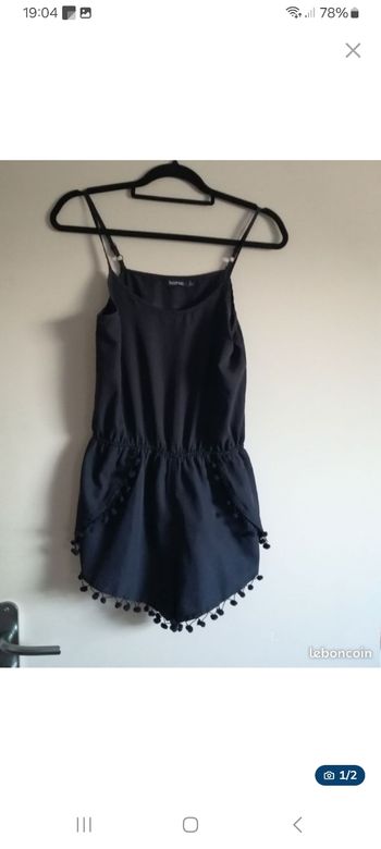 Combinaison short noire T36