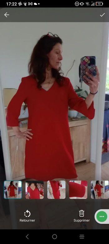 Robe 40 rouge camaïeu c76