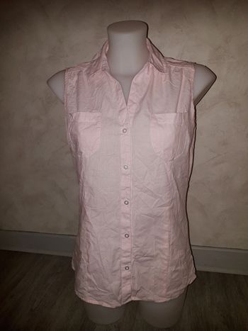 chemise rose sans manche chose promise taille 40