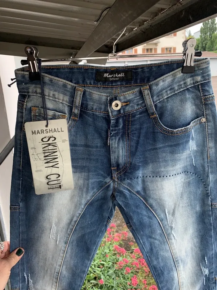 Jeans garçon neuf 14 ans , tendance , coupe droite - photo numéro 2