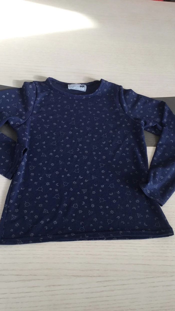 Tee-shirts ML marine 8 ans