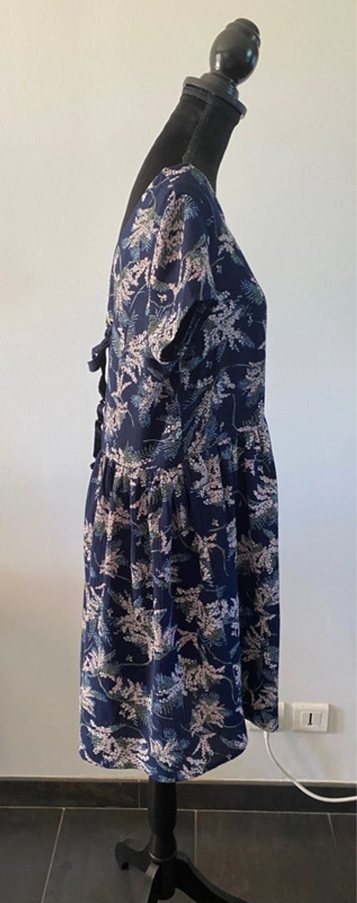 Robe d'été It Hippie bleu marine à fleurs taille S/M - photo numéro 9