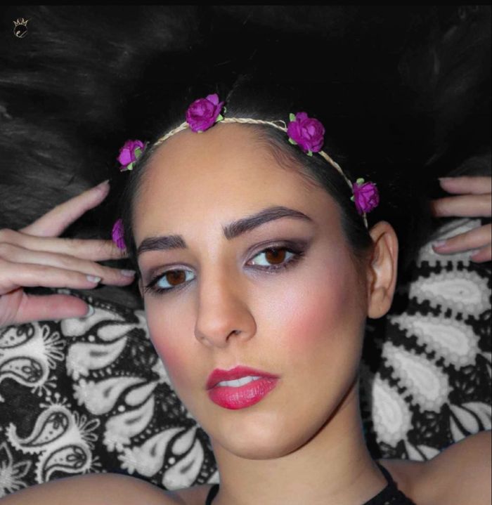 Couronne florale violette - photo numéro 2