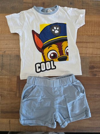Ensemble t-shirt et short Pat Patrouille