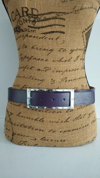 Ceinture violette boucle strass taille 85 cm