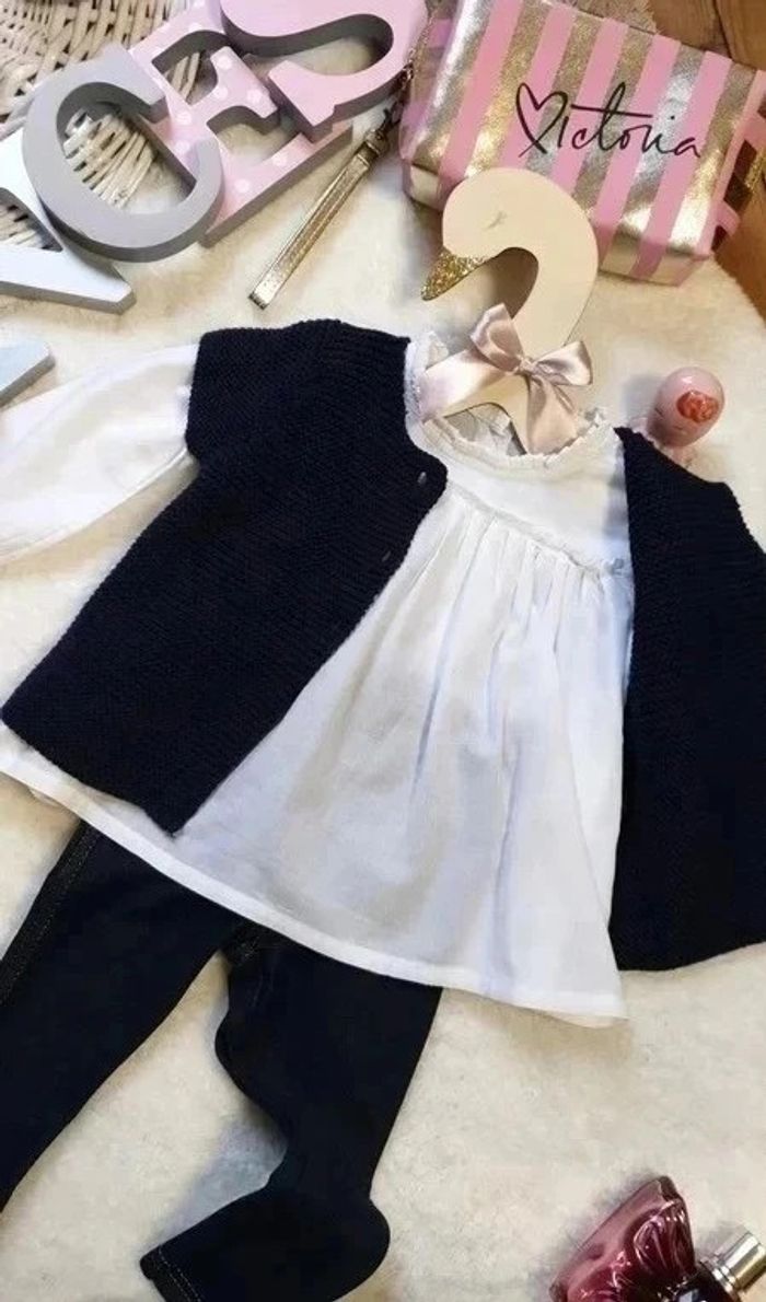 Ensemble bébé fille 3 pièces taille 12 mois 👑 - photo numéro 9