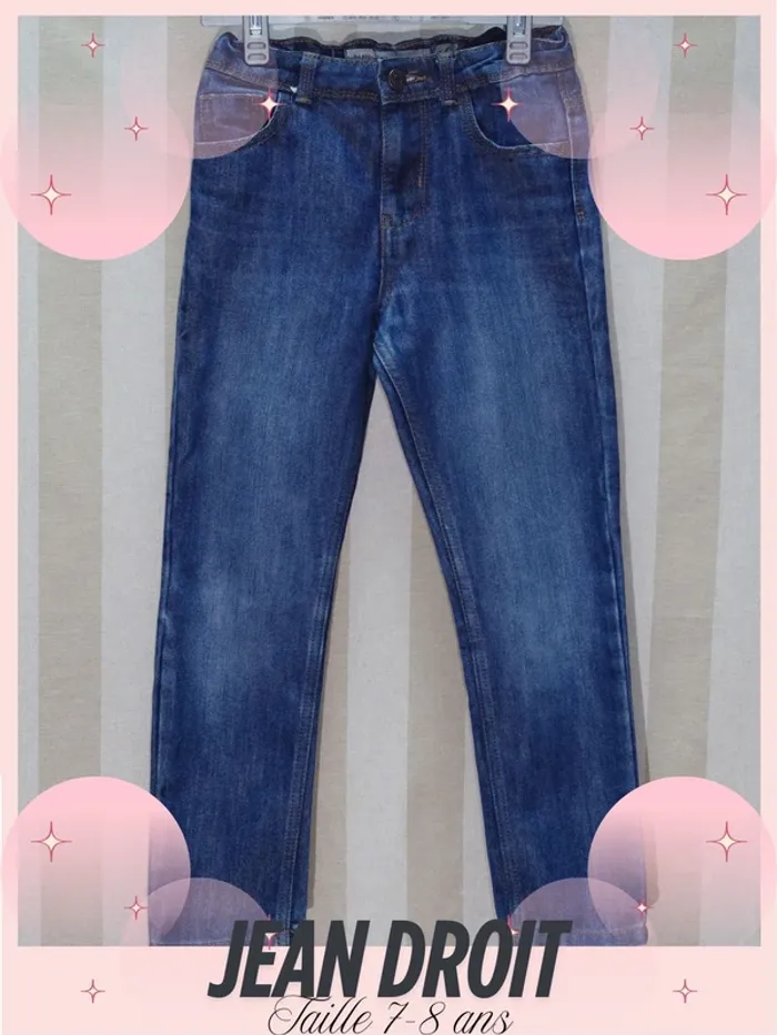 Jean droit taille ajustable garçon Denim Co - Taille 7-8 ans