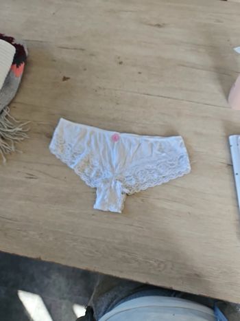 Culotte blanche avec dentelle, Kiabi, taille L, neuve