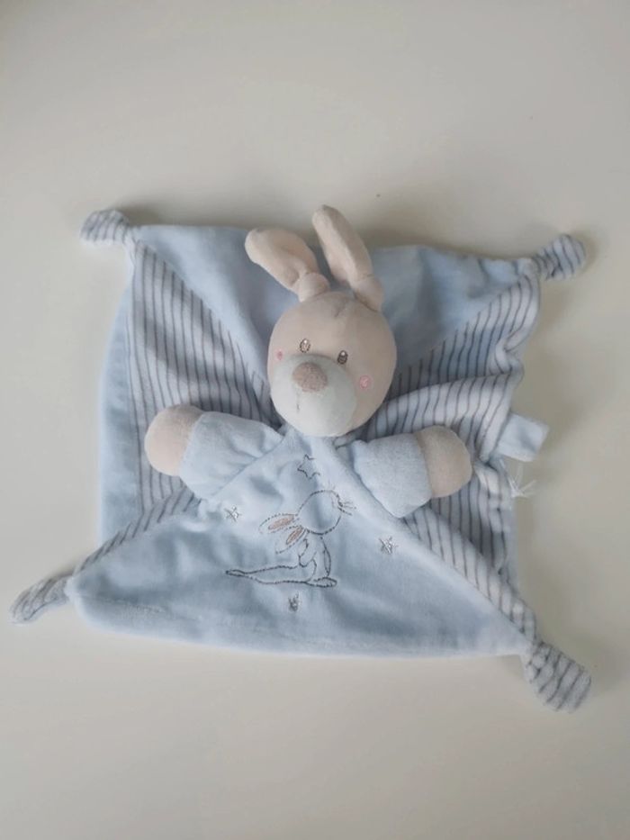 Doudou lapin bleu - photo numéro 2