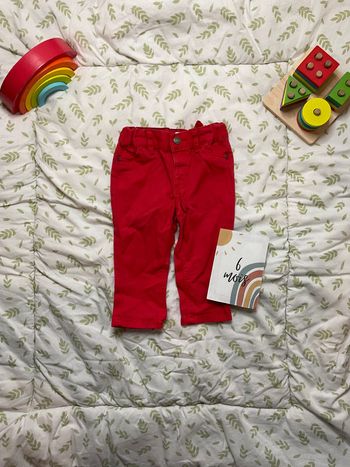 pantalon slim rouge creeks 6 mois