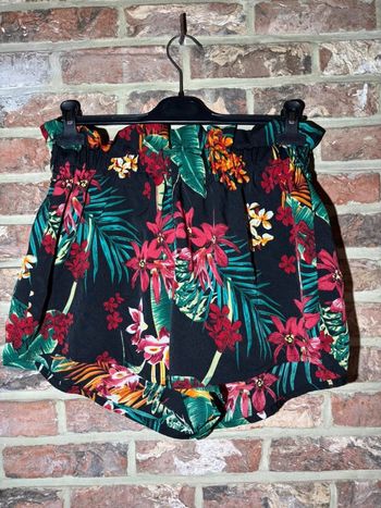 Short noir à fleurs Taille haute Shein Taille L (EU 40/42 )