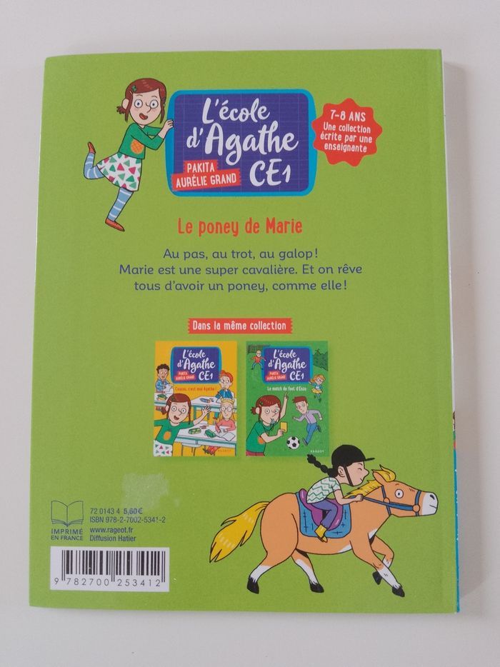 Livre L'école d'Agathe CE1 Le poney de Marie de Pakita éditions Rageot - photo numéro 3