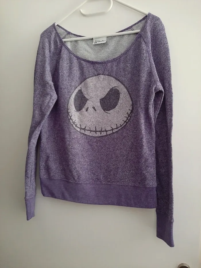 Sweat court L'étrange Noël de monsieur Jack mauve