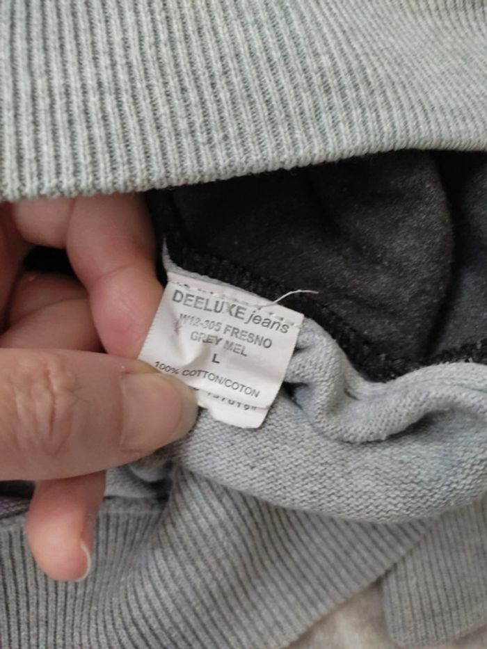 Pull fin gris à capuche Deeluxe taille L 40 - photo numéro 6