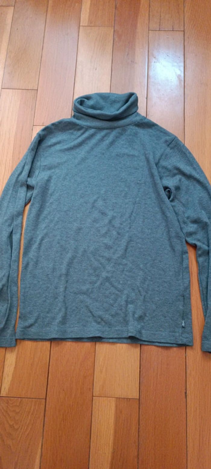 Pull col roulé gris Okaïdi 10 ans