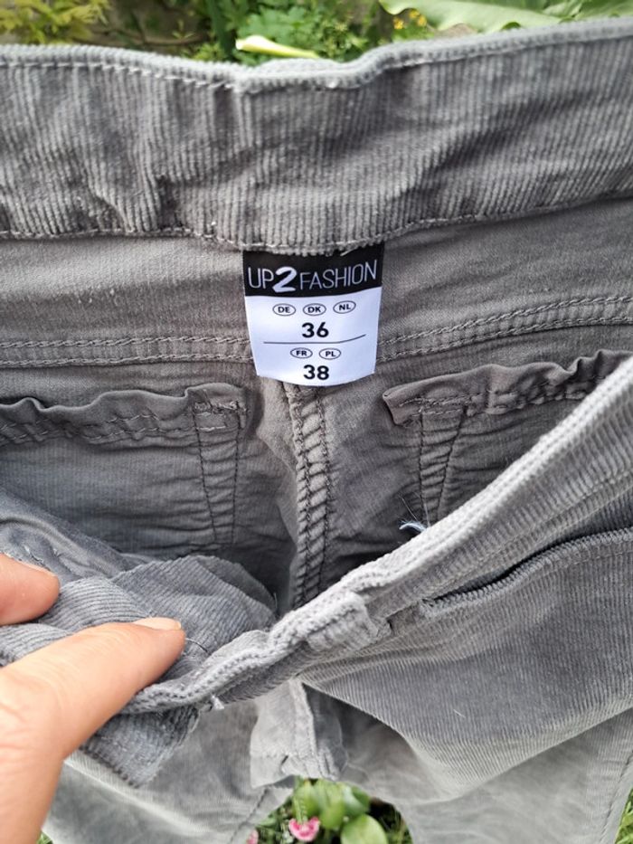 Pantalon slim velours stretch femme T36 S Up2Fashion - photo numéro 3
