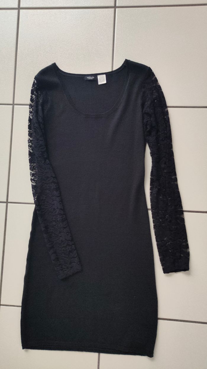 robe pull noire manche dentelle taille 36 La Redoute - photo numéro 5