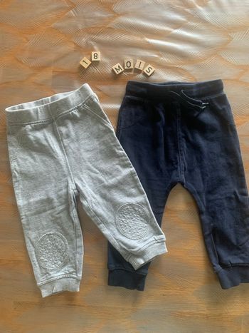 Lot jogging molleton garçon 18 mois